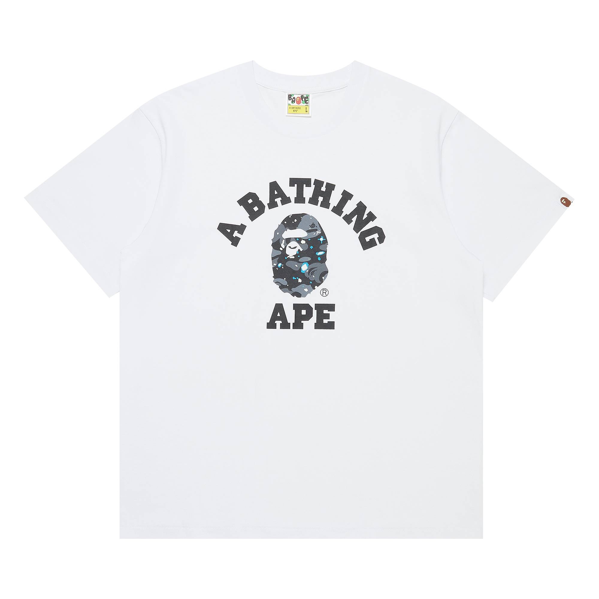 BAPE Space Camo College Tee 'White' - 1