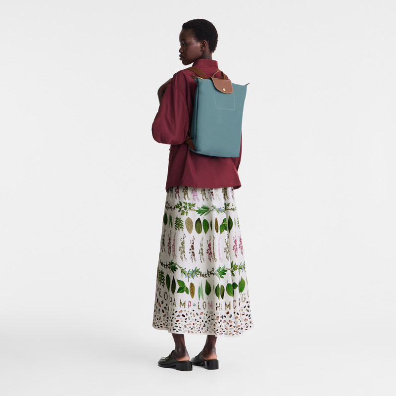Longchamp Le Pliage Original M Backpack Eucalyptus - Canvas outlook