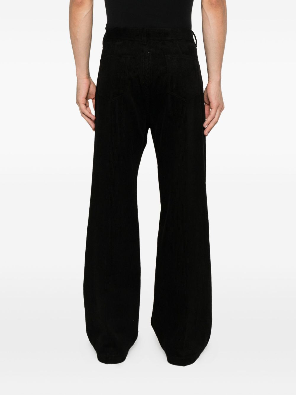 corduroy straight trousers - 4