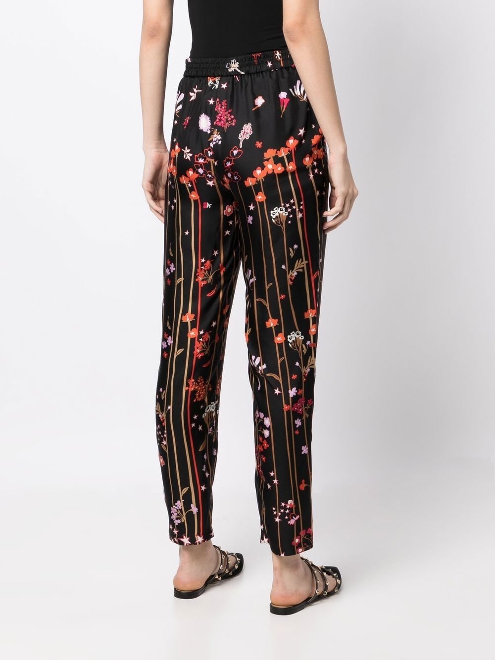 star-print silk trousers - 4