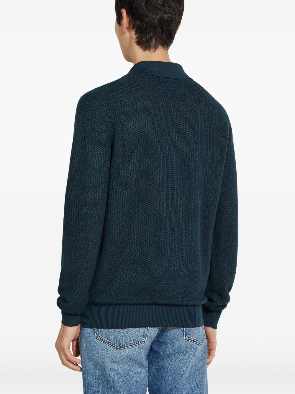 knitted polo shirt - 3