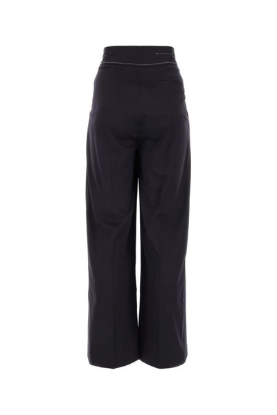 MM6 Maison Margiela Midnight blue stretch polyester blend wide-leg pant outlook