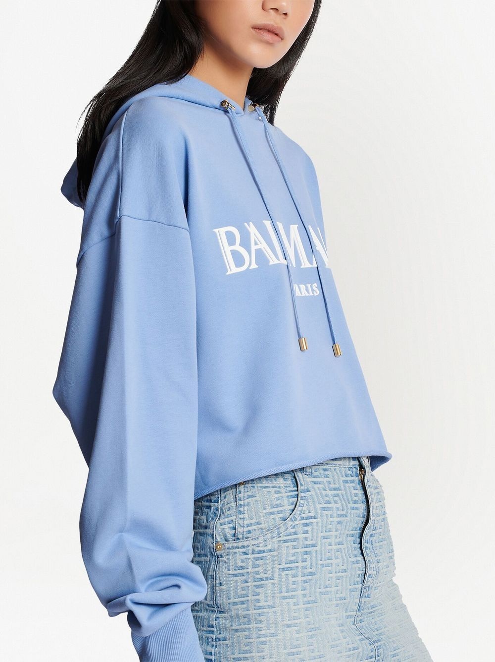 Roman-rubber-logo-cropped-hoodie - 6