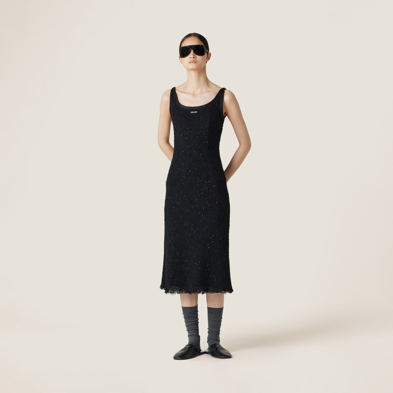 Miu Miu Lamé bouclé dress outlook