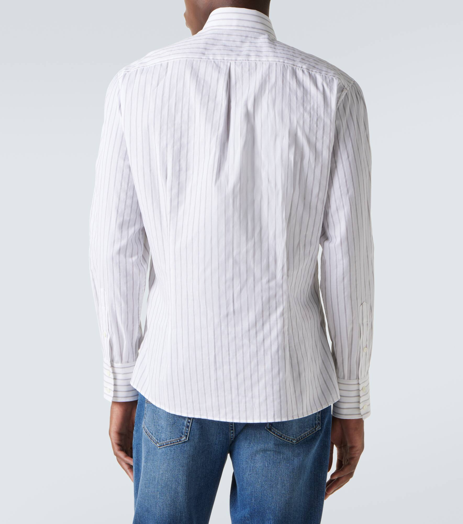 Striped cotton poplin shirt - 4