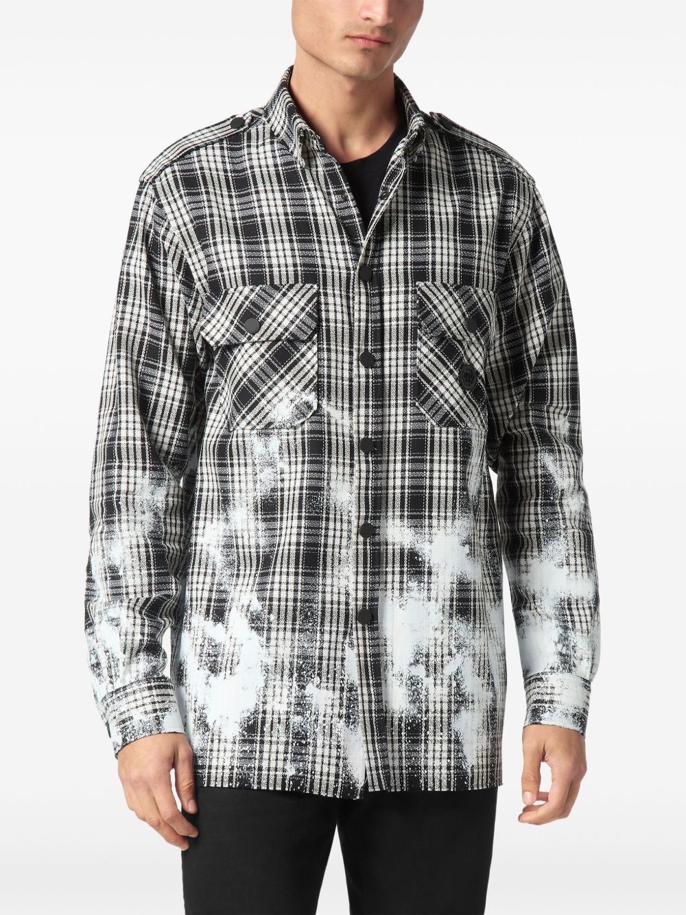 checked long-sleeve shirt - 3