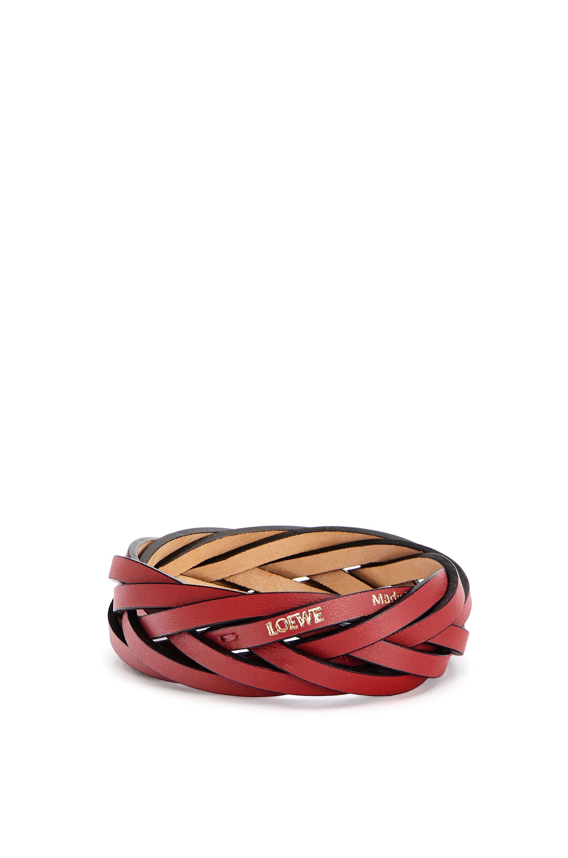 Braided bangle in classic calfskin - 1