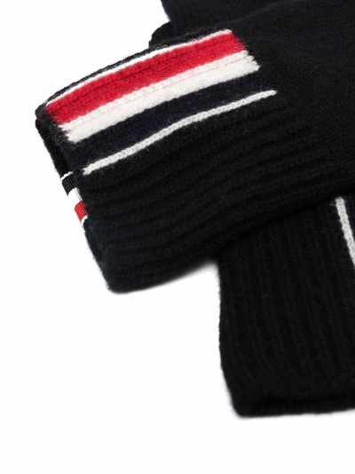 Thom Browne RWB-stripe merino wool gloves outlook