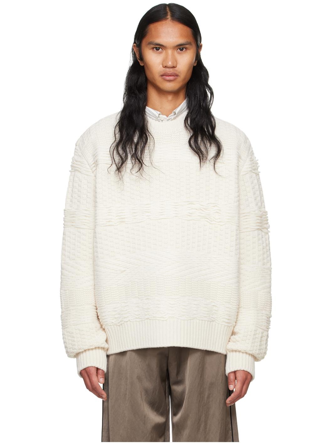 Off-White Overlaped Neck Sweater - 1