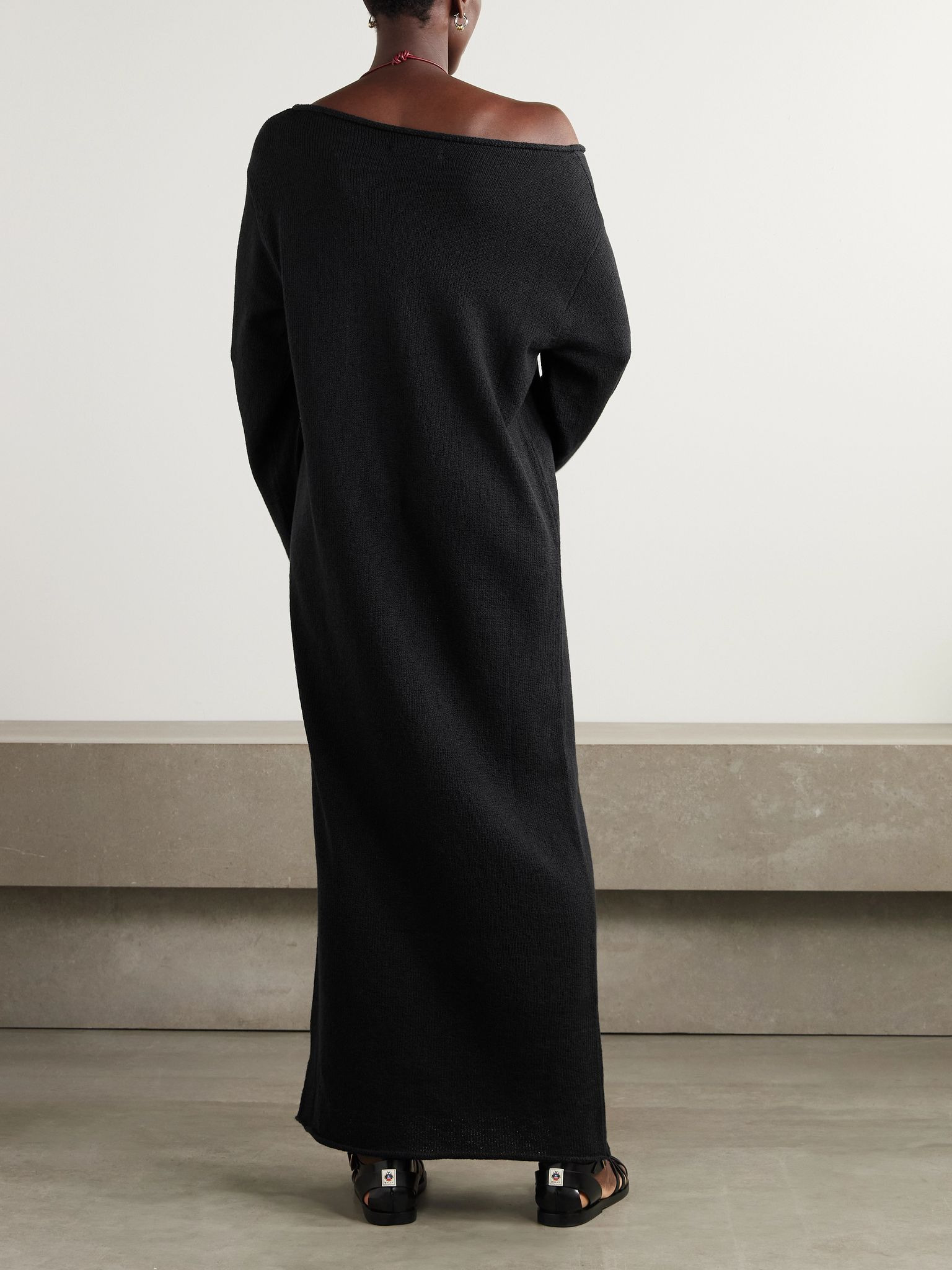 Nora Lite cotton maxi dress Black - 3