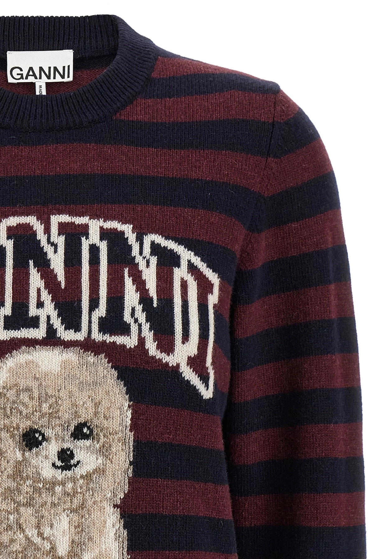 'Graphic Wool Mix Poodle Stripe' sweater - 3