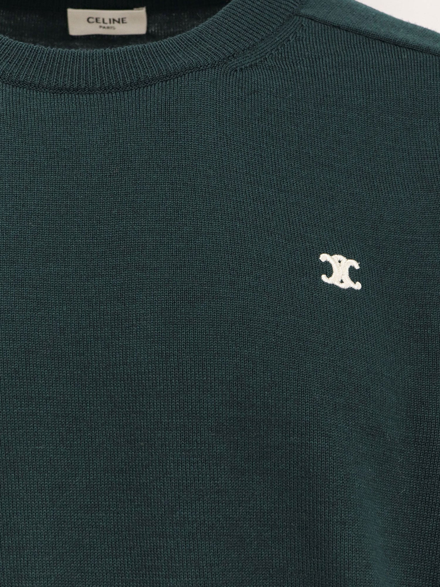 Celine Wool Sweater With Embroidered Logo On The Front - 3