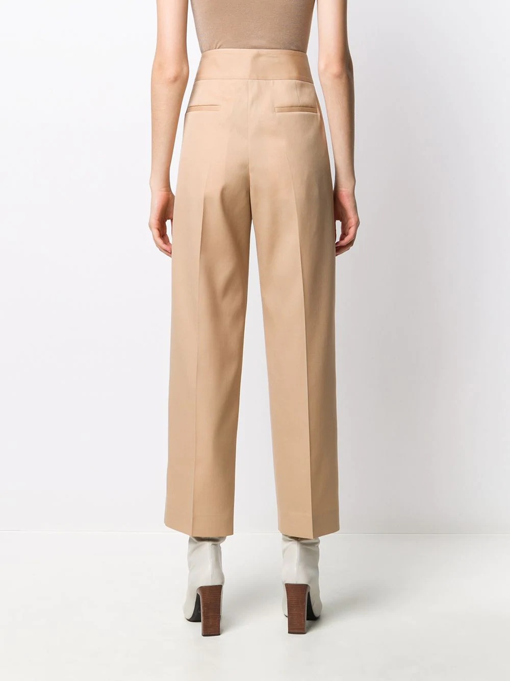 high-waist cropped trousers - 4