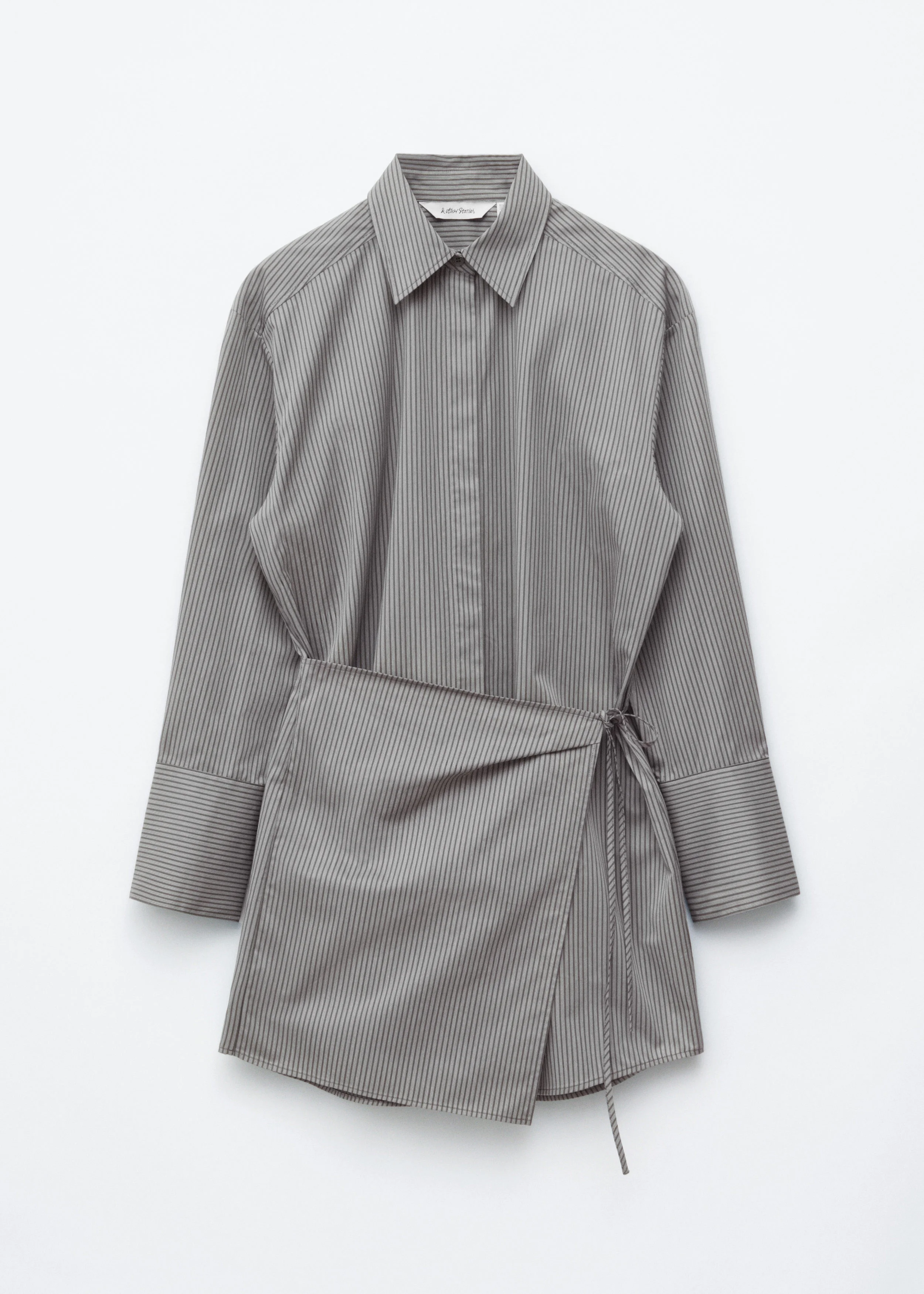 Wrap Shirt Mini Dress - 1