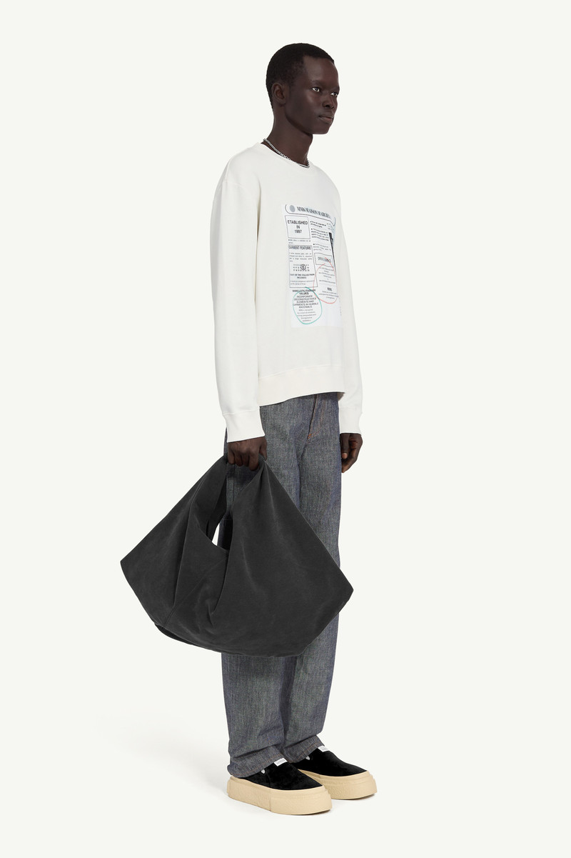 Newspaper print jersey sweatshirt 3