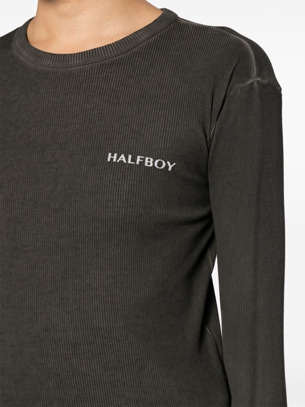 logo-print ribbed cotton T-shirt - 5