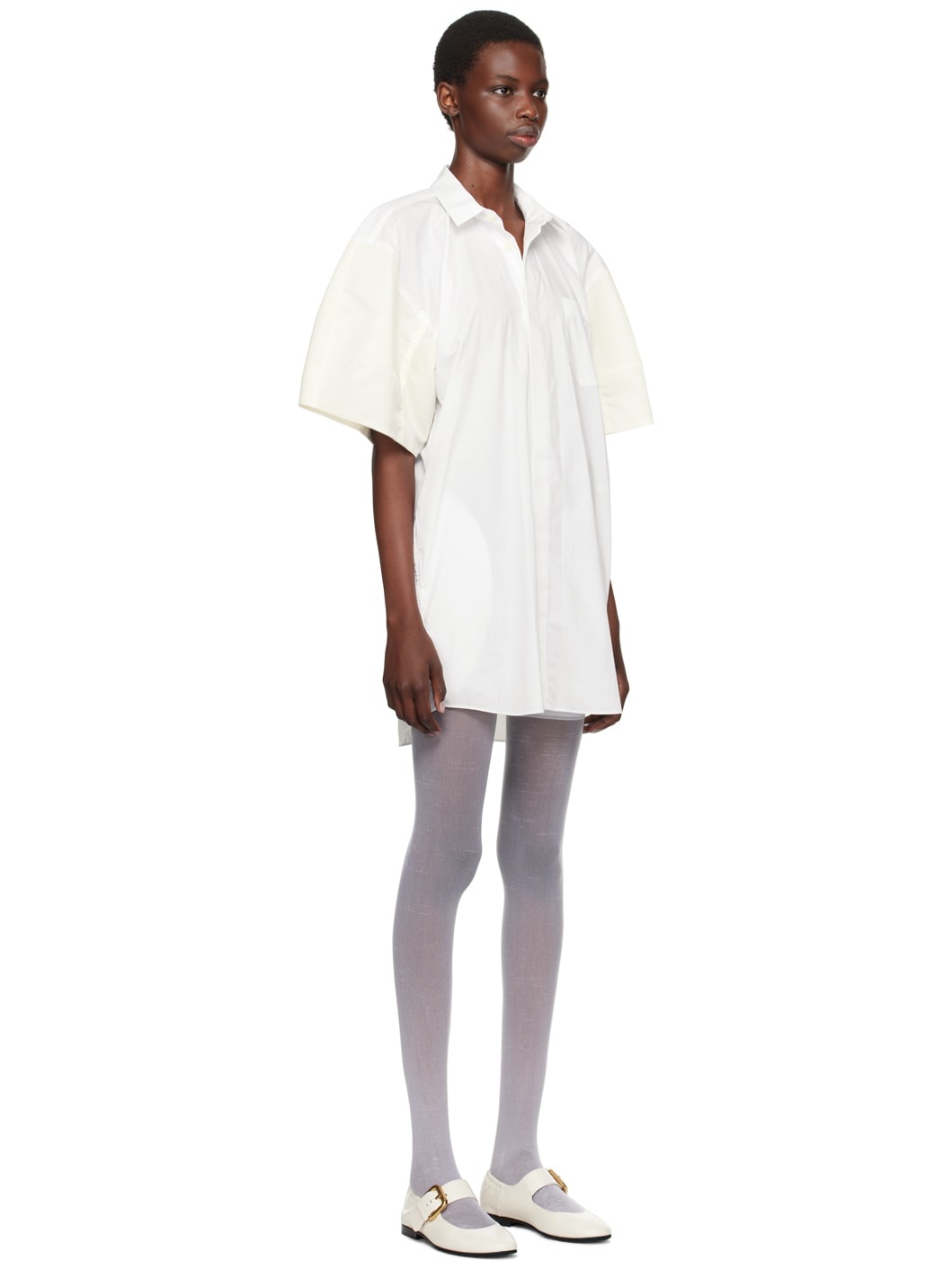 White Shirt Minidress - 2