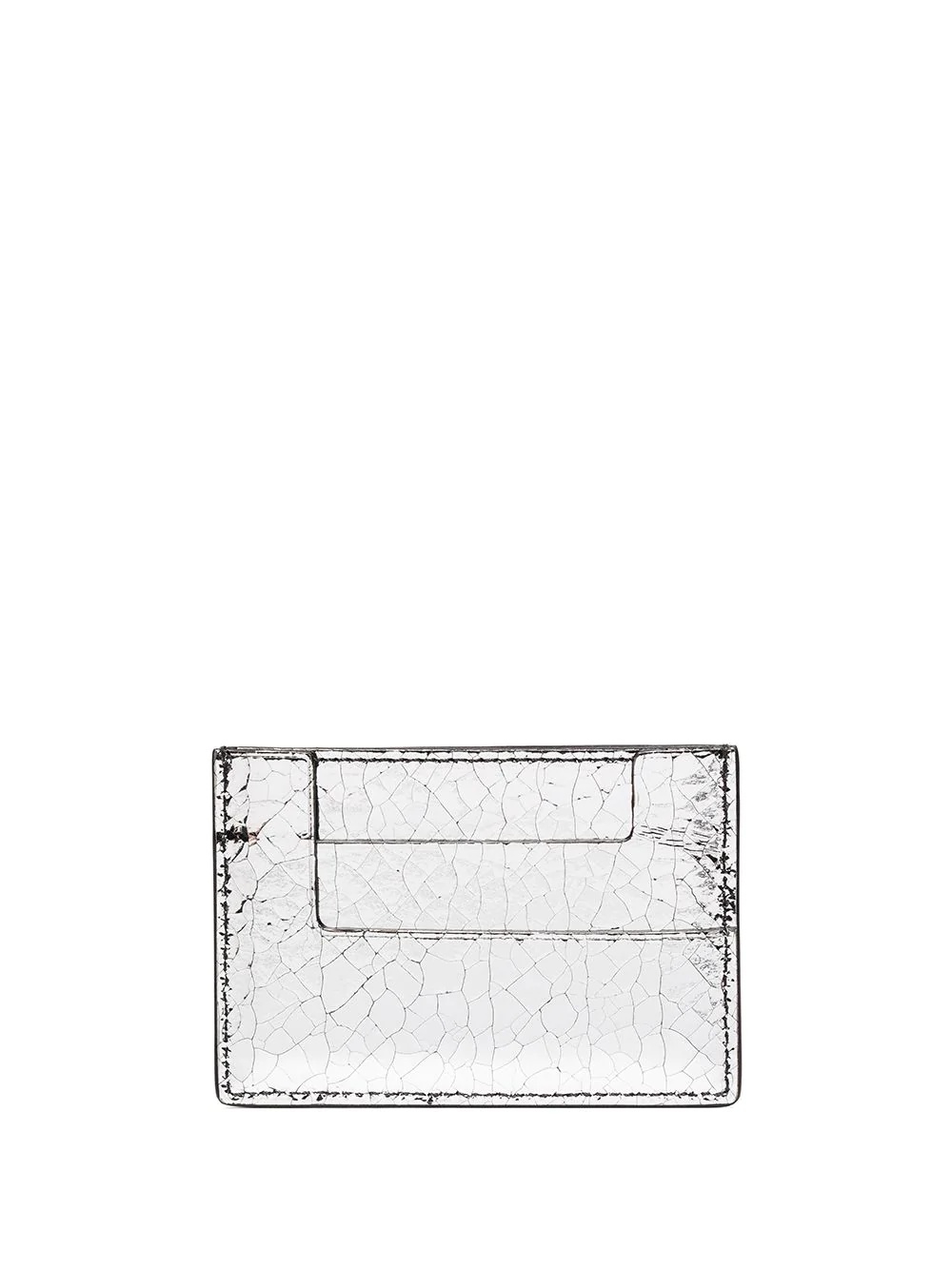 logo plaque metallic cardholder - 2