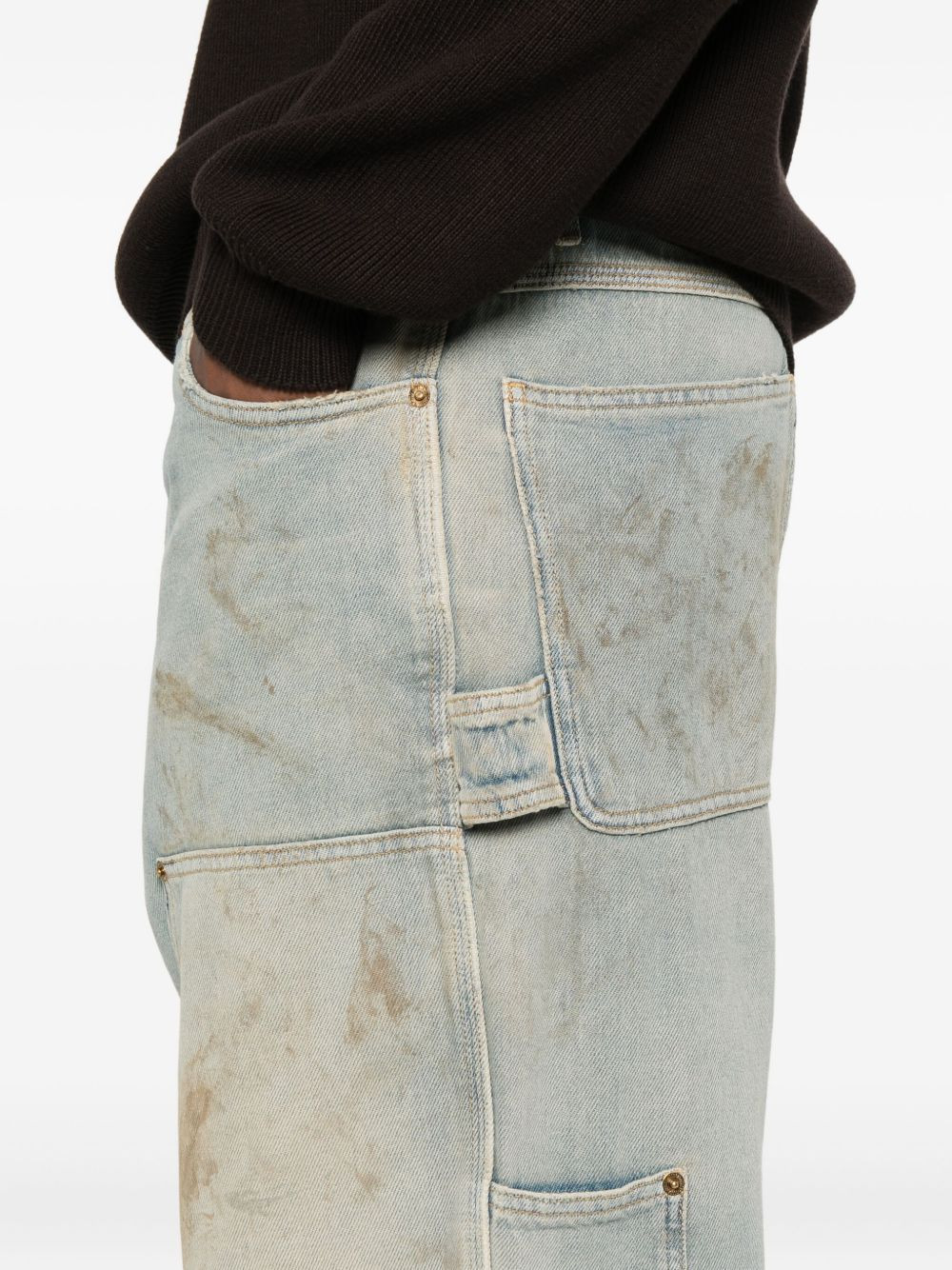 Destroyed Denim Cotton Jeans - 5