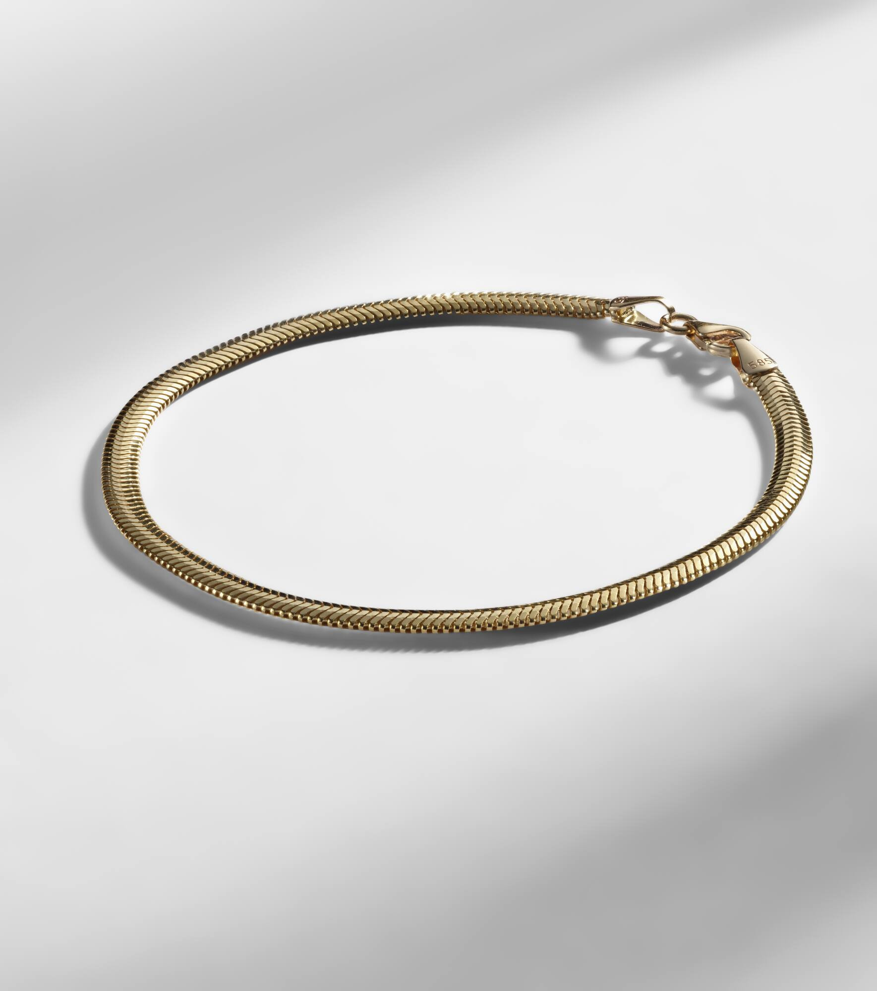 Serpentine 14kt gold chain bracelet - 4