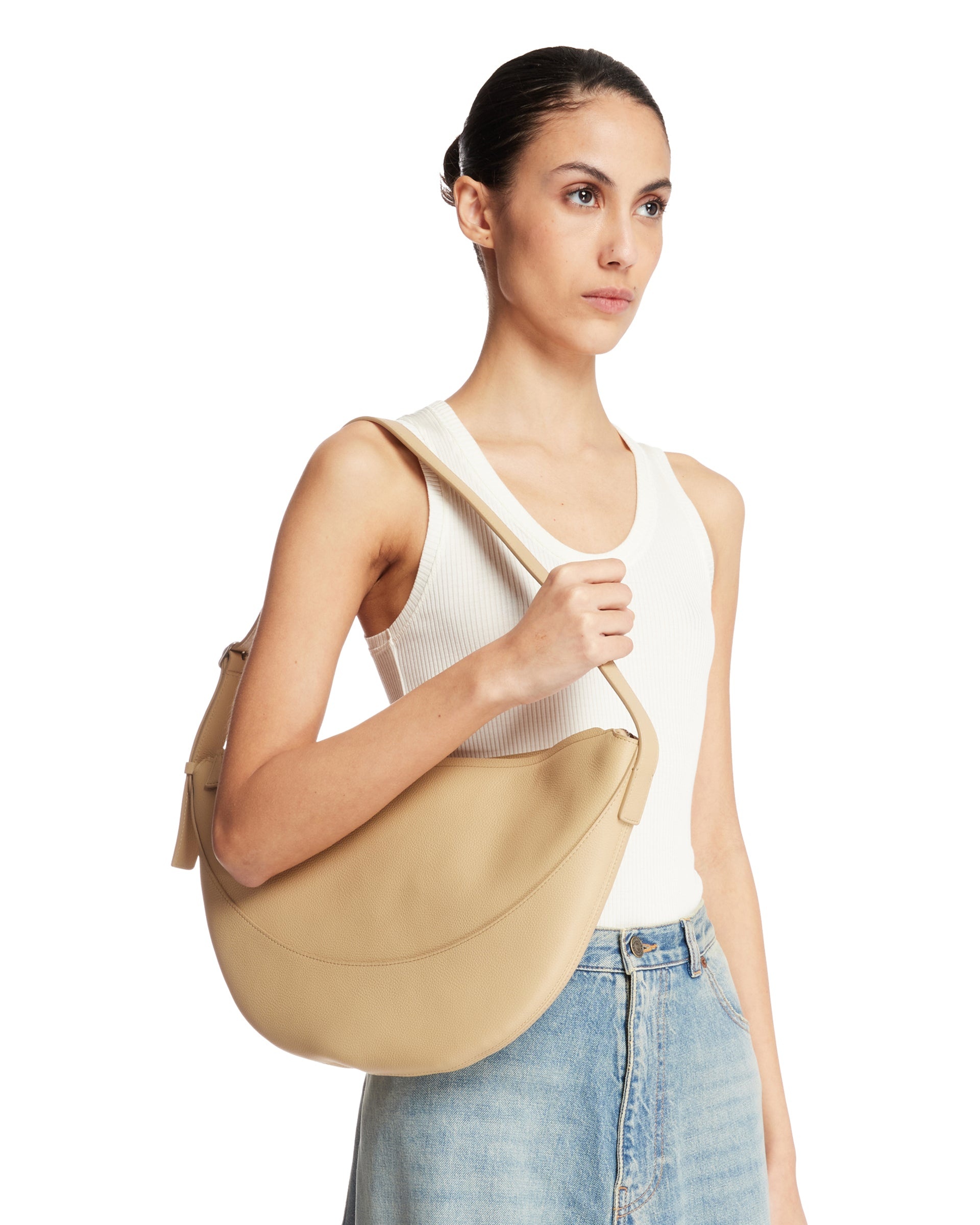 Beige Jouve Leather Bag - 4