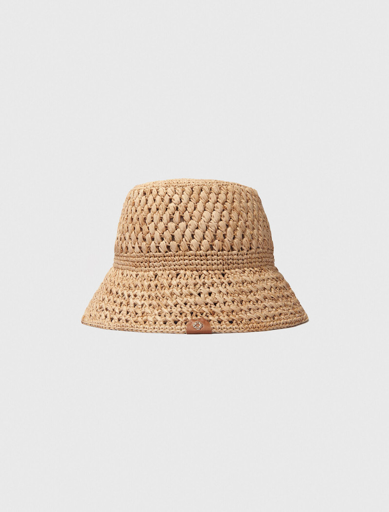 Crochet raffia bucket hat 8