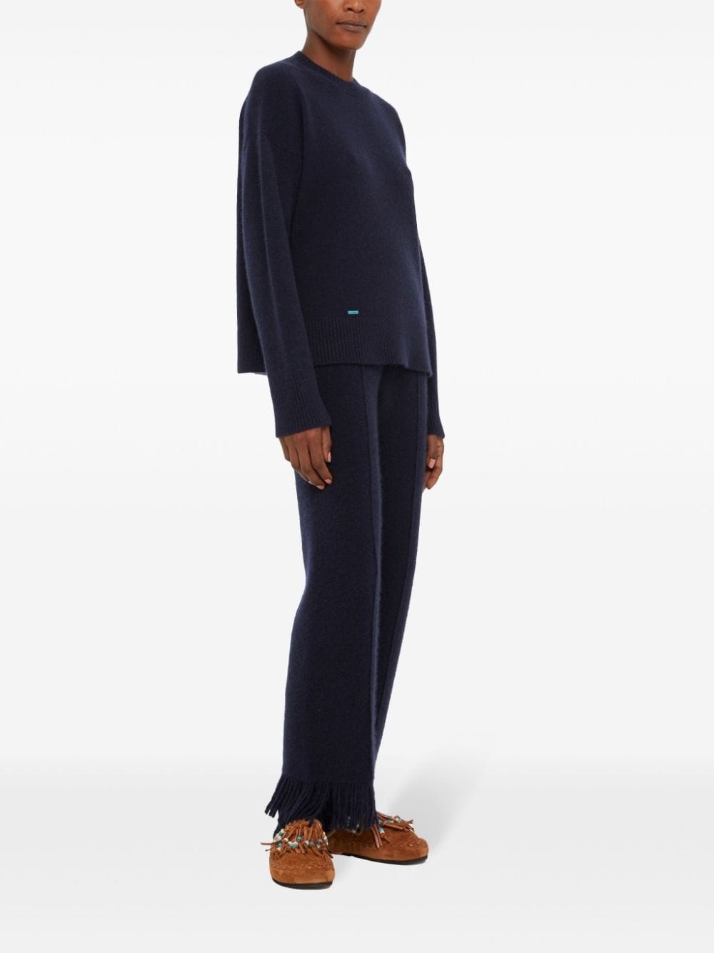 ribbed-edge cashmere-blend jumper - 3