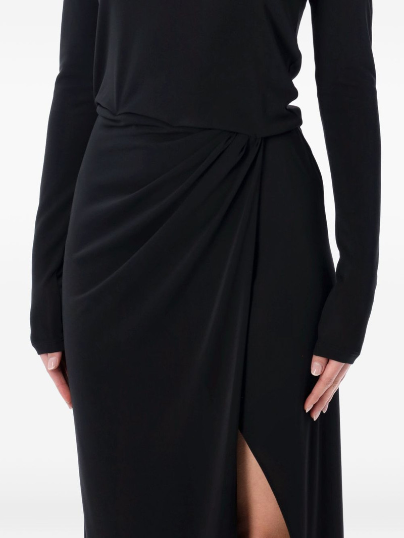 long-sleeves slit midi dress 3