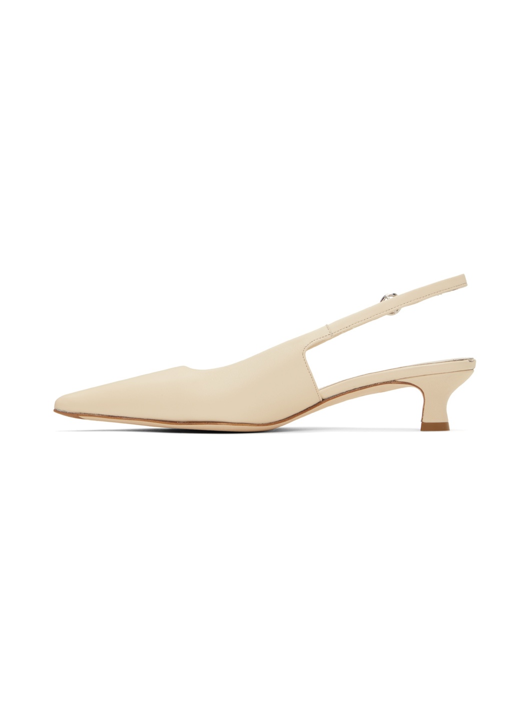 Beige Valerie Slingback Heels - 3