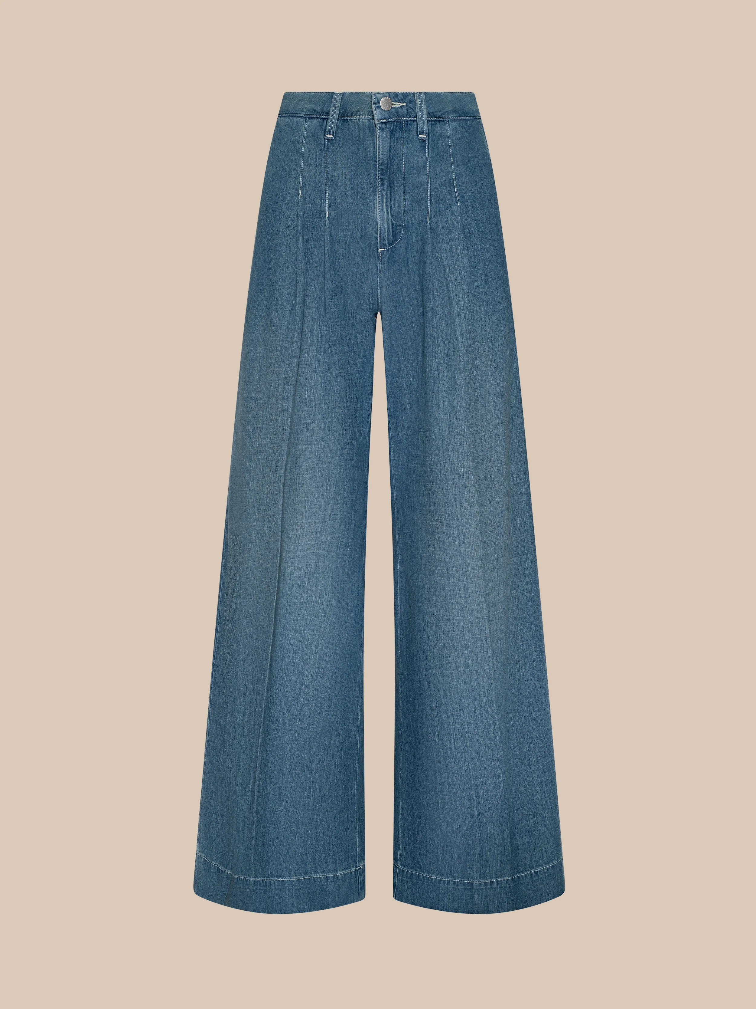Jayani Pleated Wide-Leg Jean - 1
