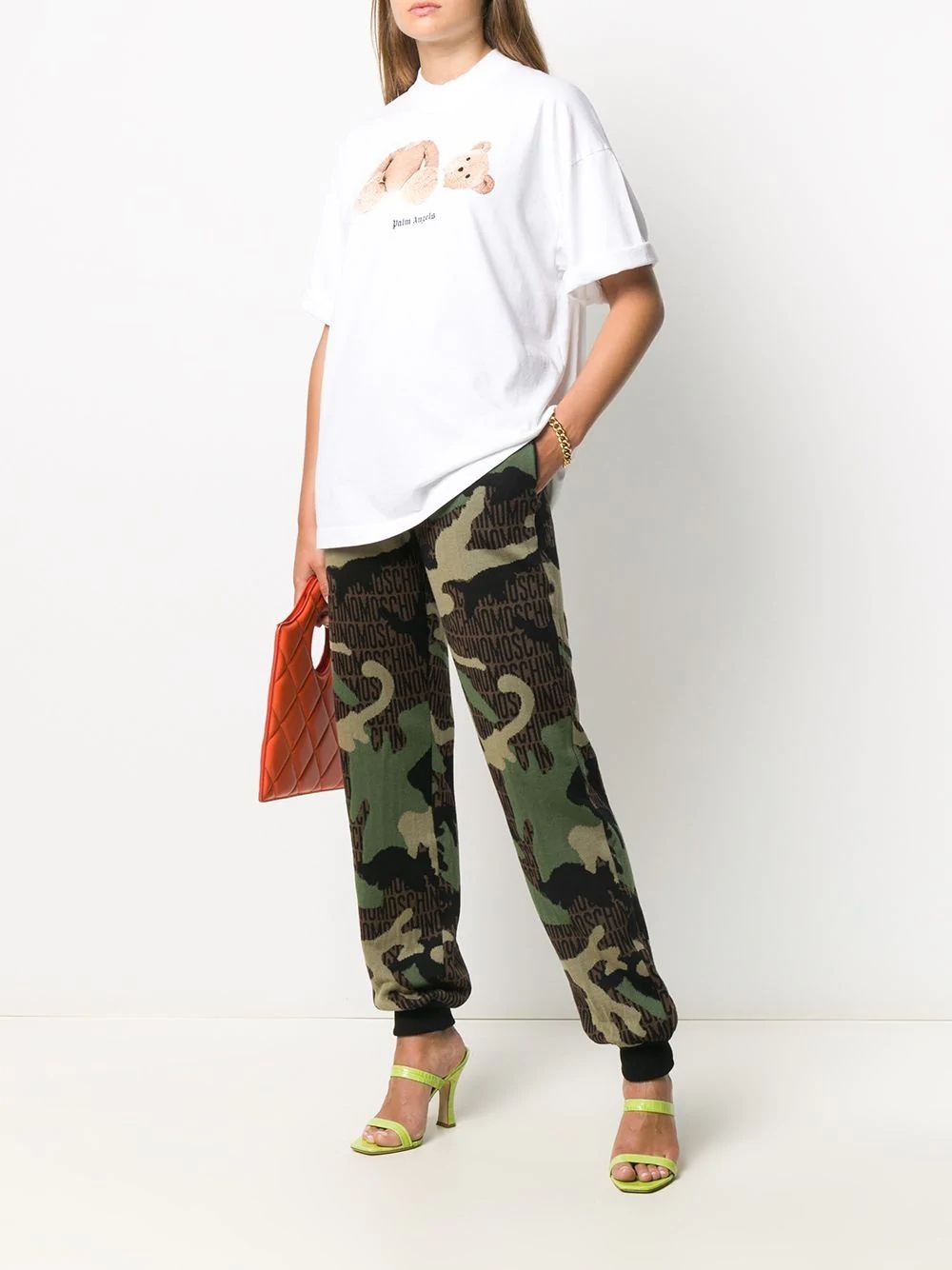 camouflage intarsia-knit track pants - 2