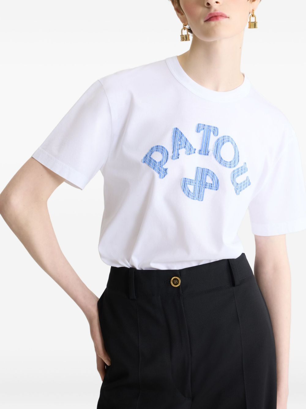 logo-lettering T-shirt - 4