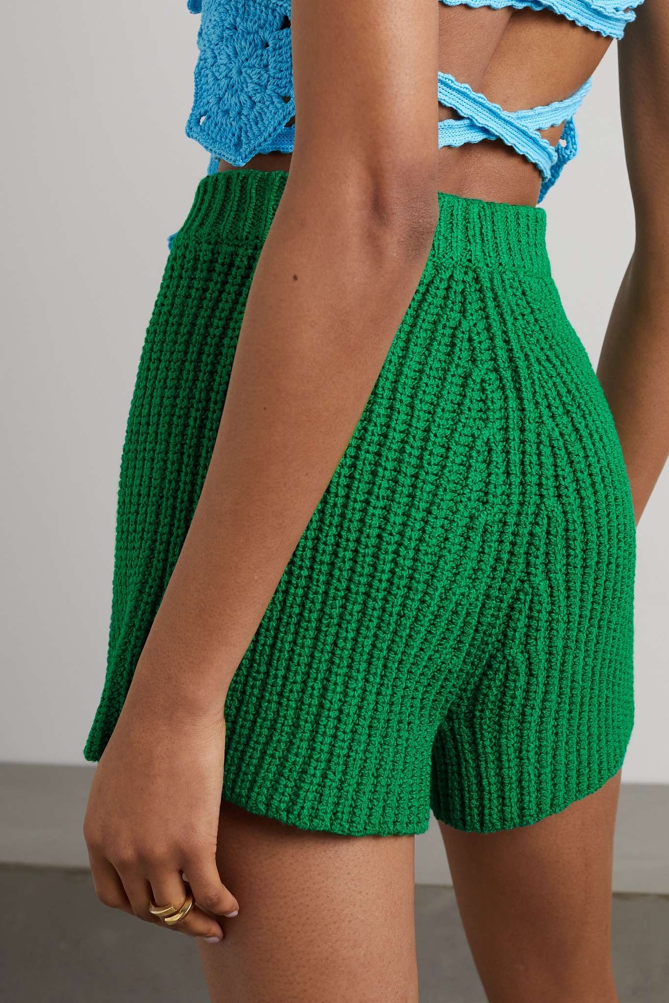 Palm Springs ribbed cotton shorts - 3