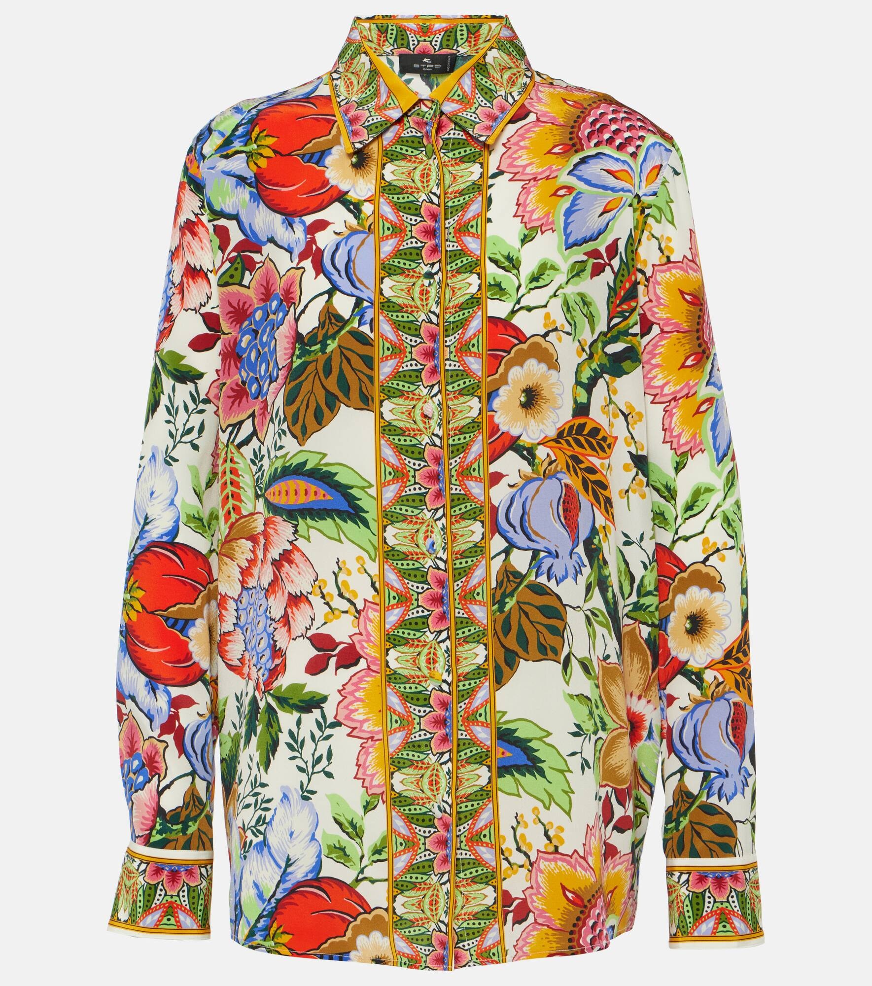 Printed silk shirt - 1