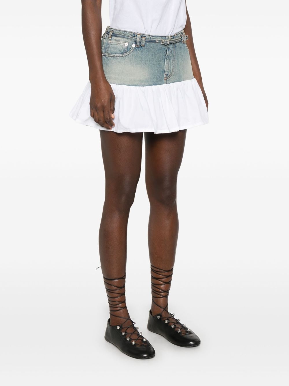 panelled mini skirt - 3
