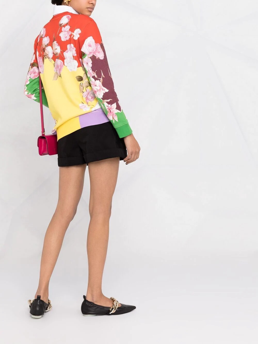 floral-print logo sweatshirt - 4