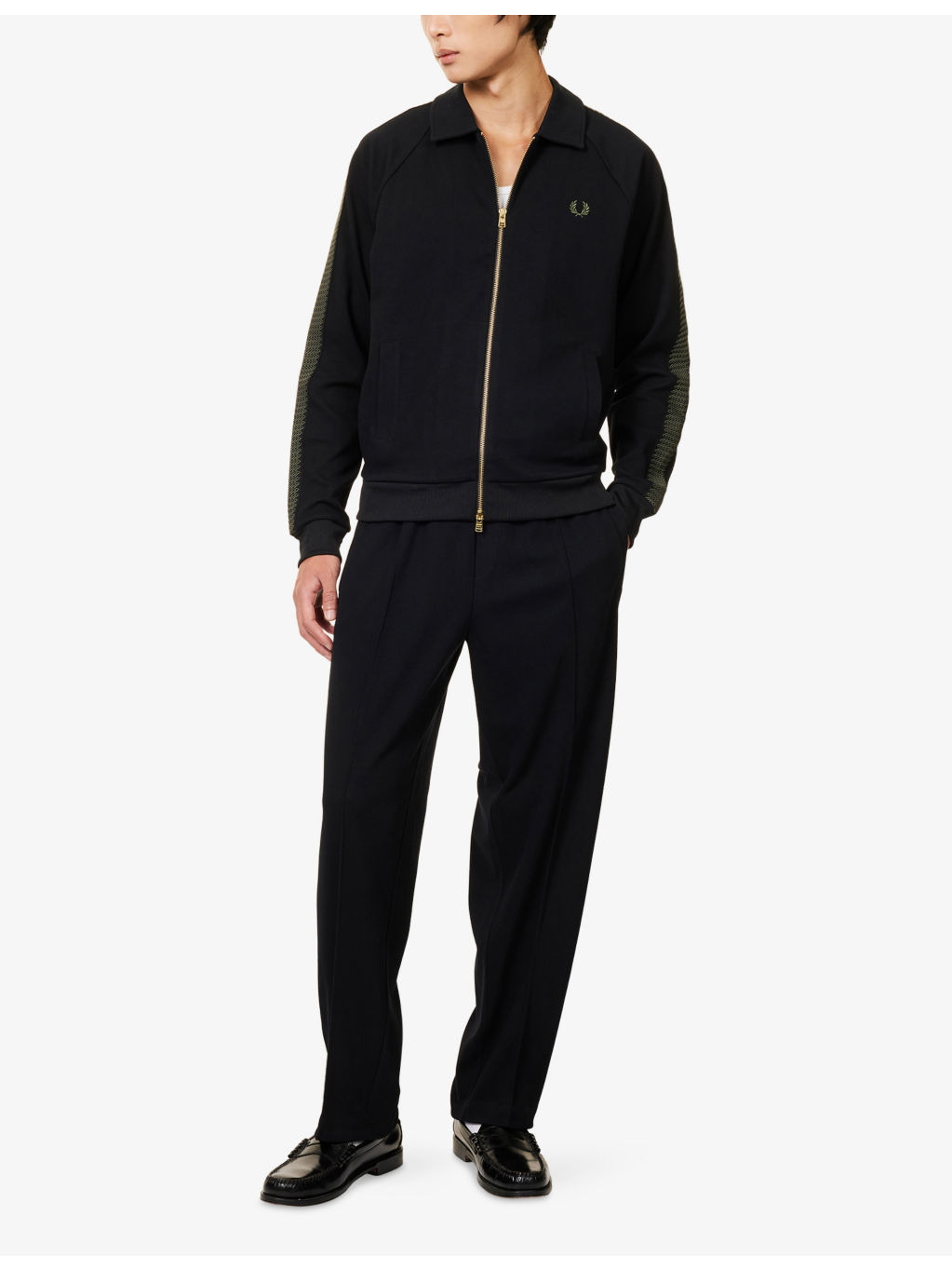 Embroidered-Logo Long-Sleeve Cotton-Jersey Jacket - 2