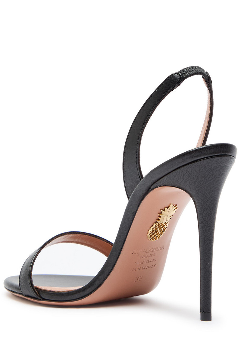 AQUAZZURA Aquazzura So Nude 105 Leather Slingback Sandals outlook