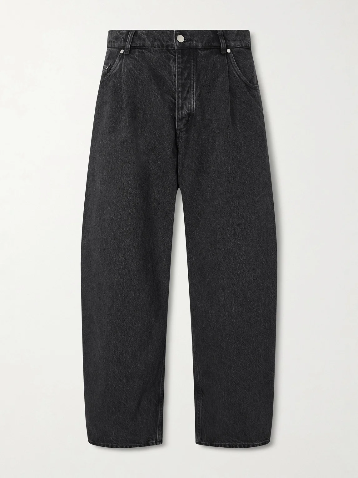 Straight-Leg Pleated Organic Jeans - 1