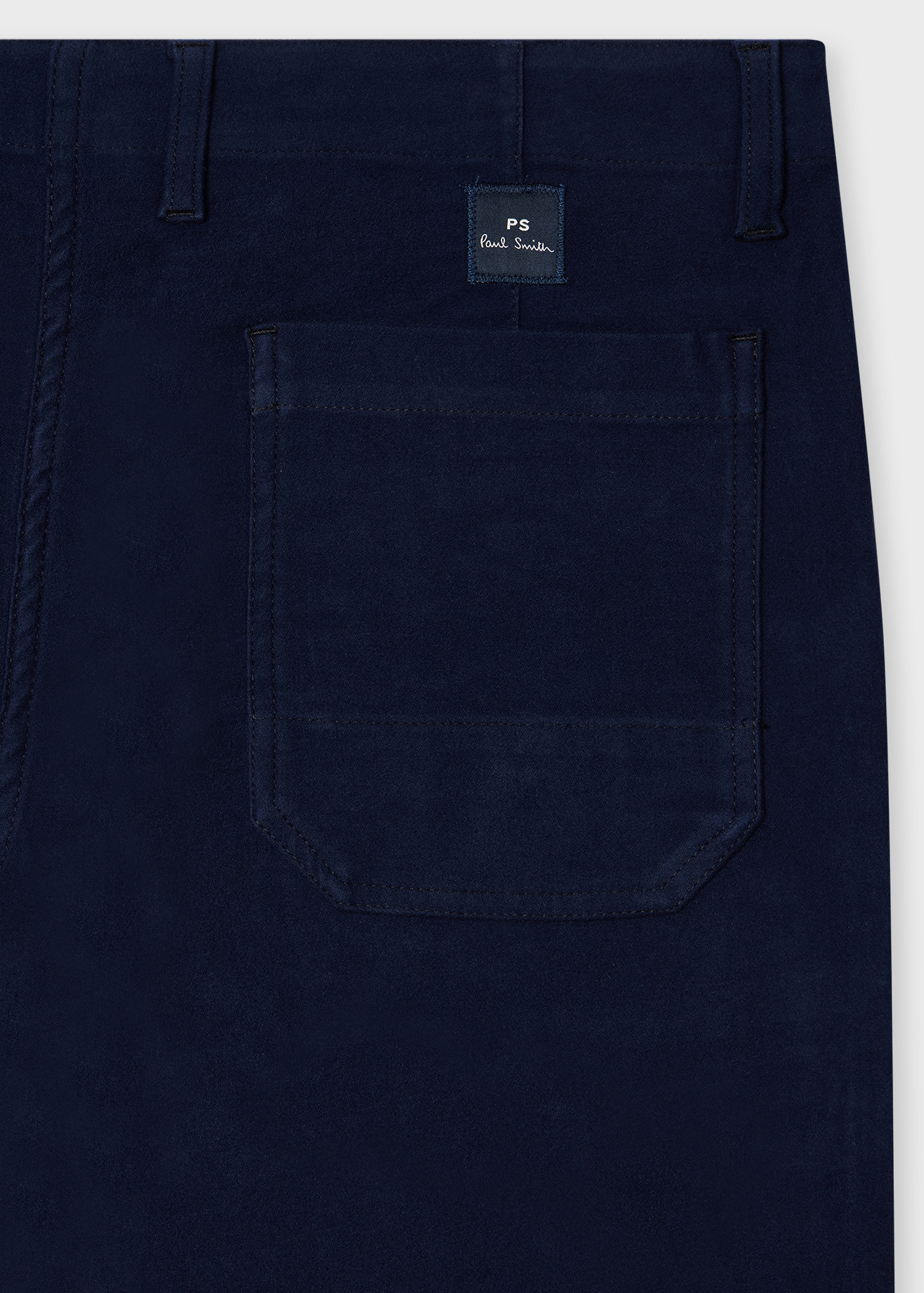 Navy Moleskin Patch-Pocket Trousers - 2