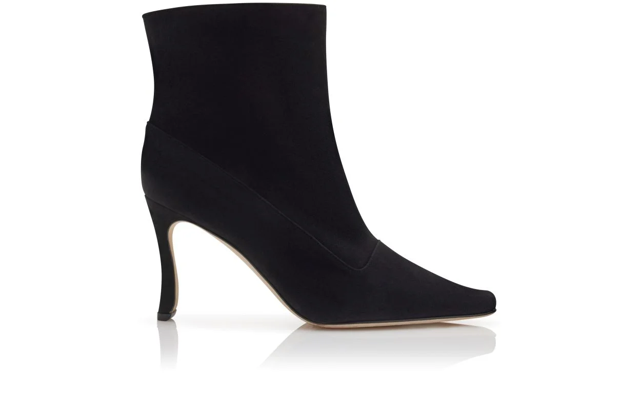 Black Suede Ankle Boots - 1