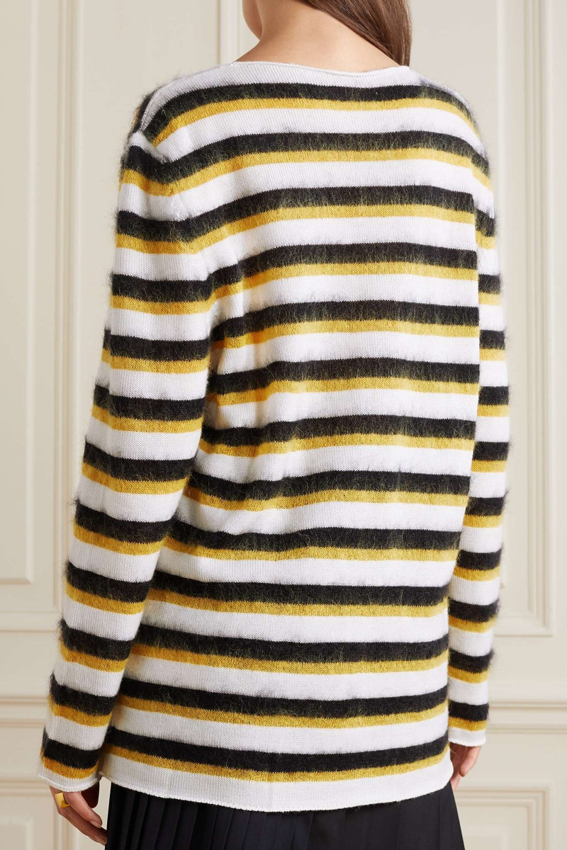 Striped wool and mohair-blend sweater 4
