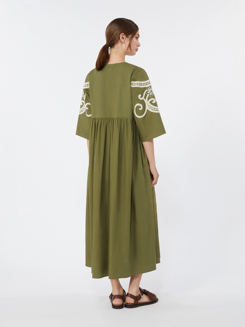 TILDE Soft cotton poplin dress - KAKI 4
