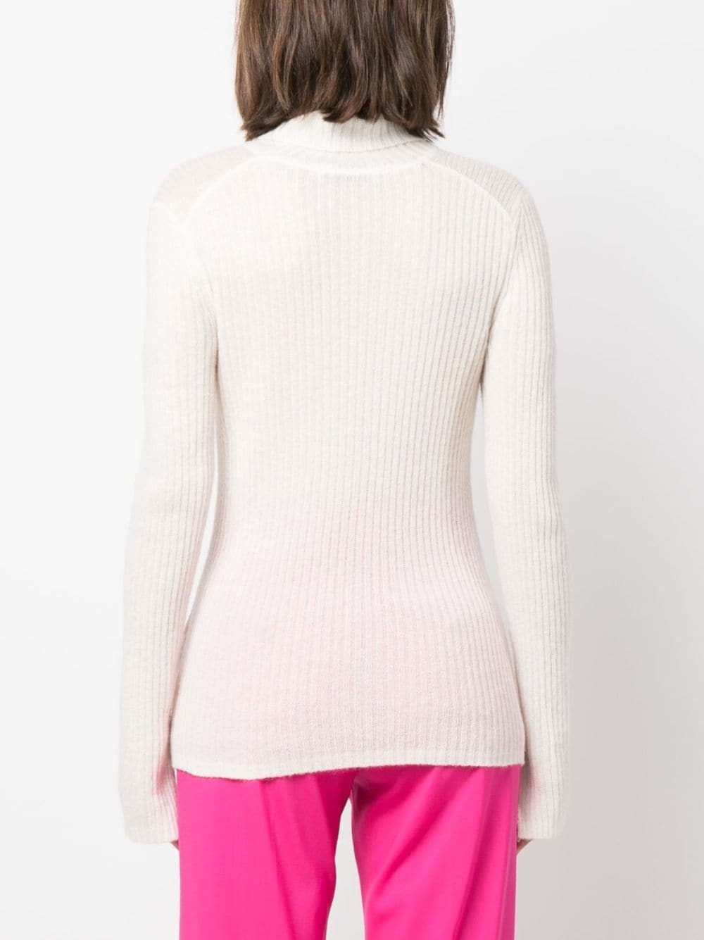 semi-sheer roll-neck jumper - 4