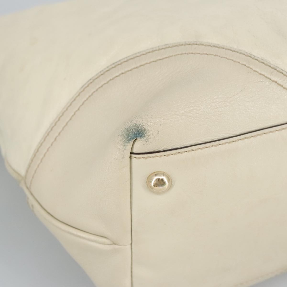 GUCCI Tote Bag Leather Beige Gold - 9