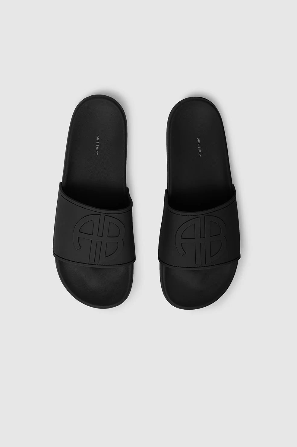 Isla Slides - Black Monogram - 2