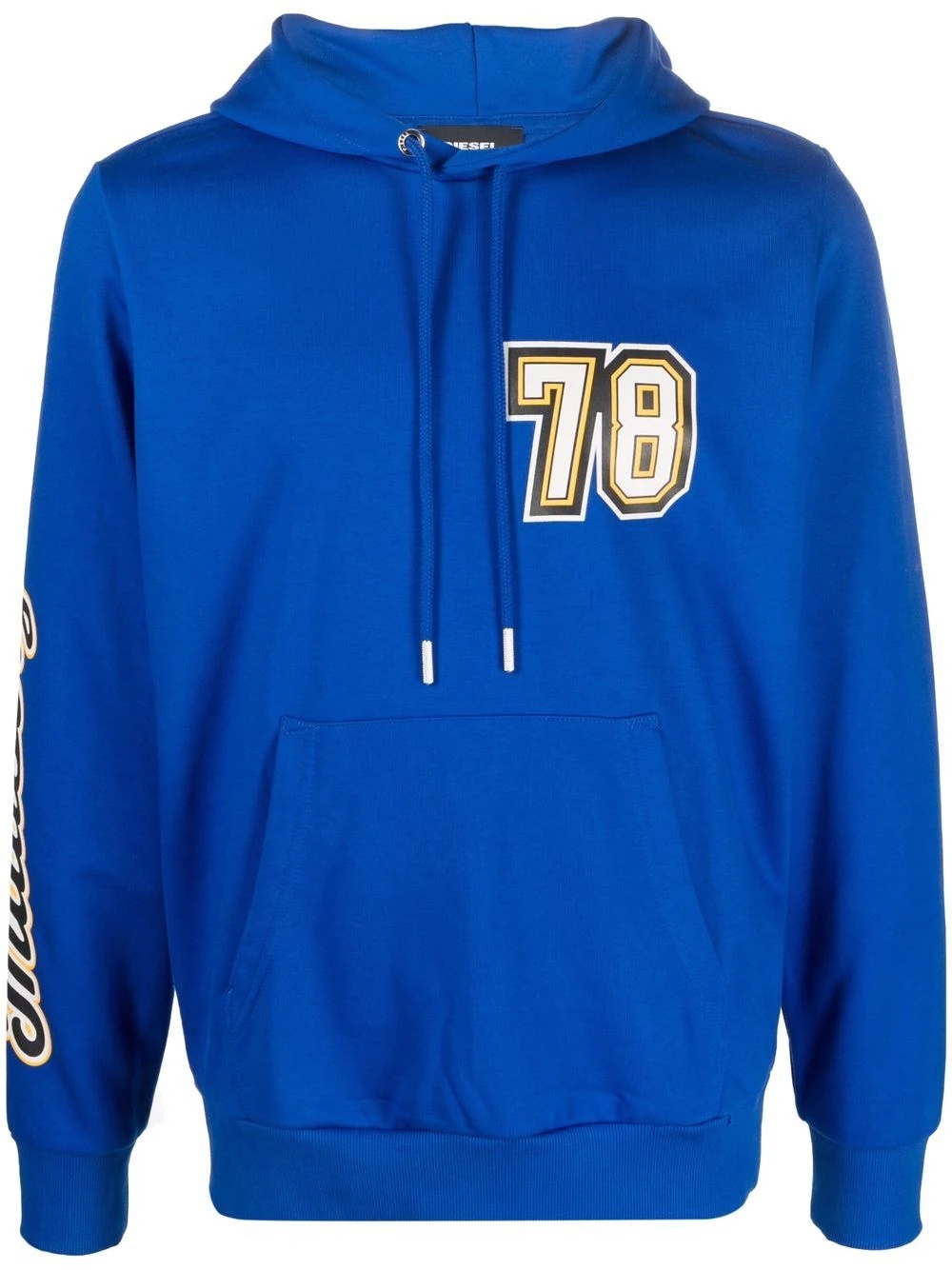 number-print pullover hoodie - 1