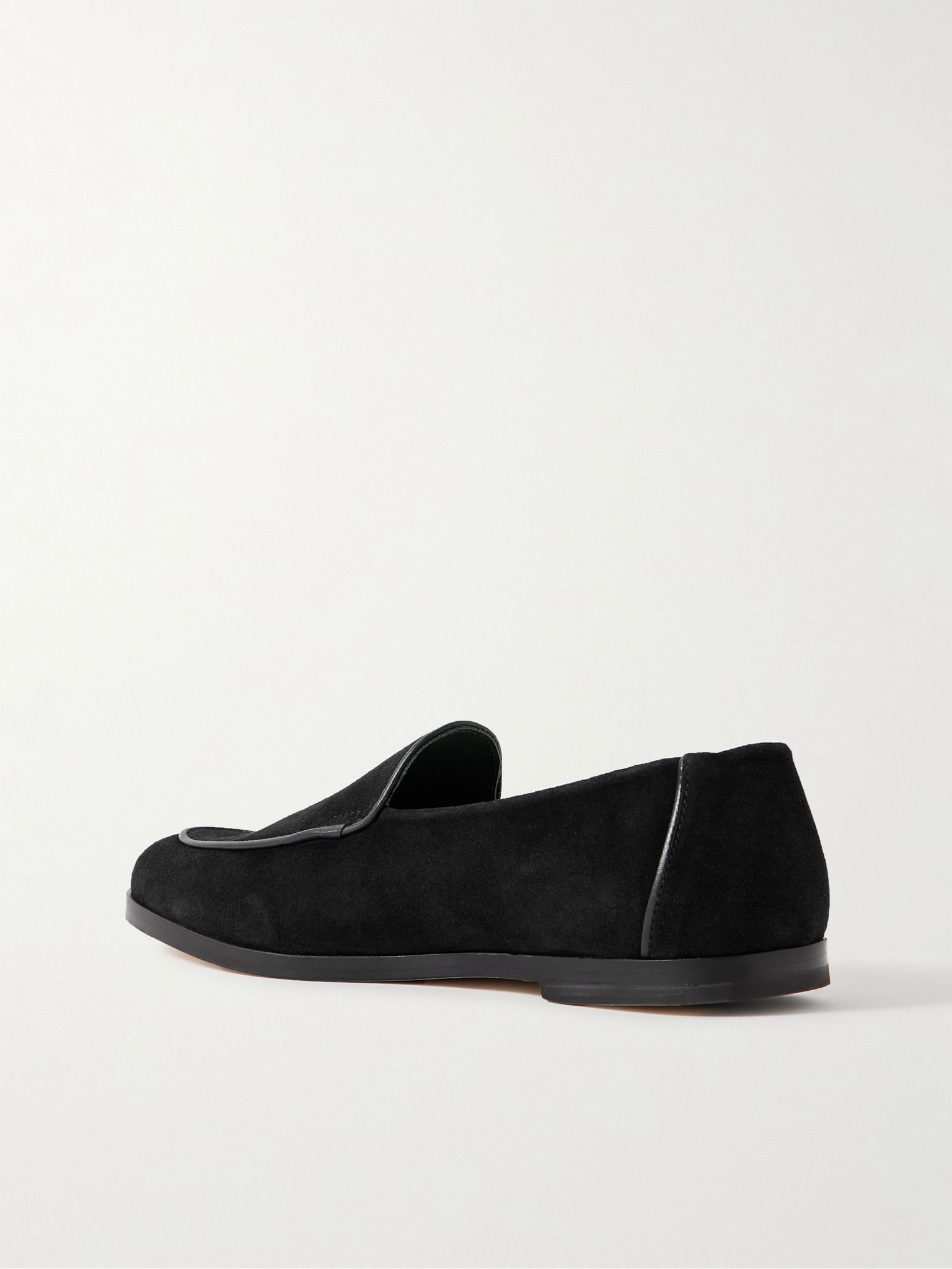 Belgee Suede Loafers Black - 4