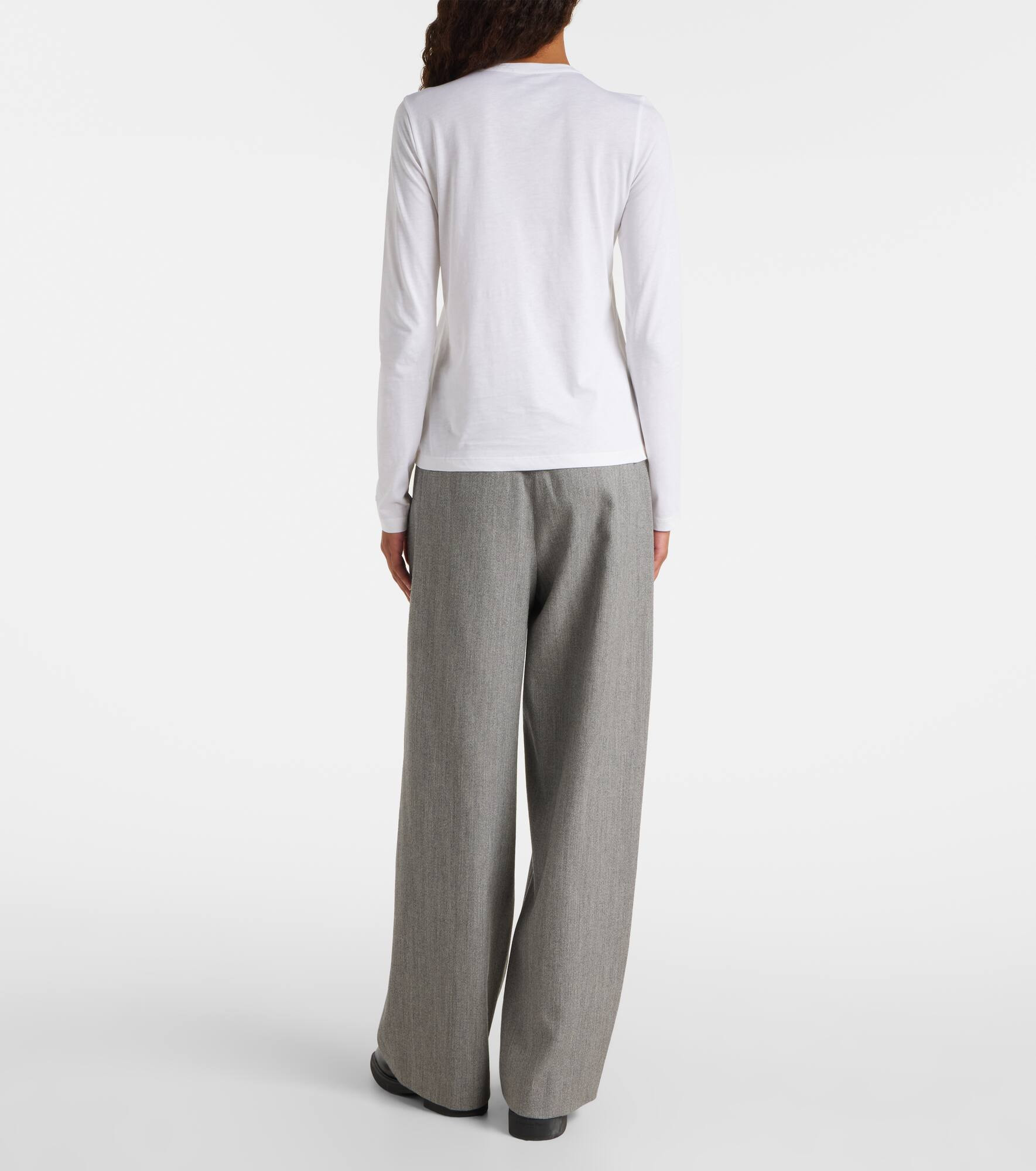 Cotton and silk jersey T-shirt - 3
