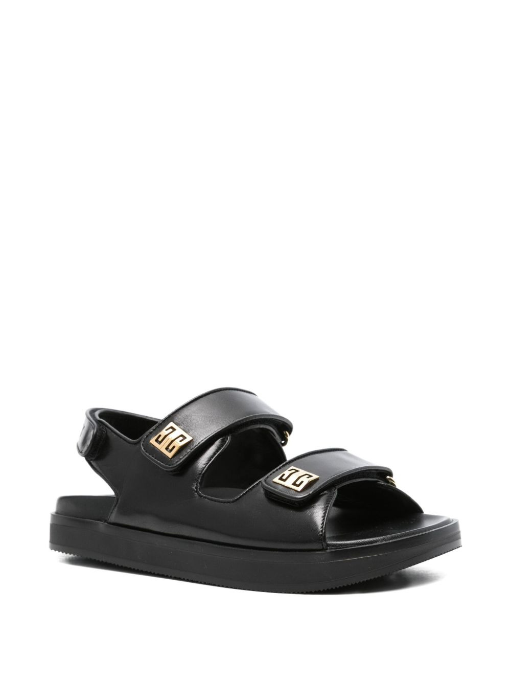 pattern double strap sandals - 2